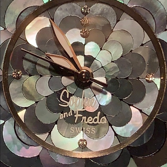 NWOT Sophie & Freda Swiss Mother of Pearl watch - Picture 1 of 13